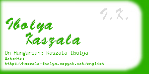 ibolya kaszala business card